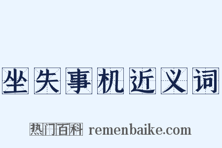 坐失事机近义词是什么意思的图片